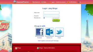 Play Bingo • Game Information • GamePoint