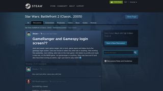 GameRanger and Gamespy login screen?? :: Star Wars: Battlefront 2 ...