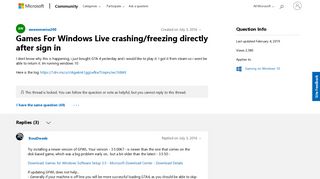 Games For Windows Live crashing/freezing directly after sign in ...