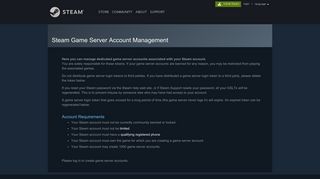 Steam Community :: Steam Game Server Account Management
