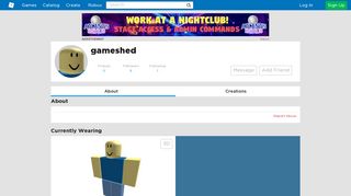 gameshed - Profile - Roblox