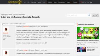 A boy and his Gamespy Comrade Account.. - PC/Mac/Linux Society ...