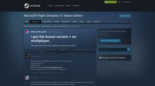 i got the boxed version = no multiplayer. :: Microsoft Flight Simulator X ...