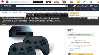 Amazon.com: GameStation Wireless – Plug & Play Mini Console – 2 ...