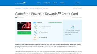 GameStop PowerUp Rewards™ Credit Card - RewardExpert.com