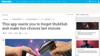 This app wants you to forget StubHub and make fun choices last minute