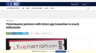 Ticketmaster partners with ticket app Gametime to reach millennials ...
