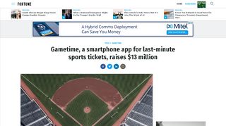 Gametime, a smartphone app for last-minute sports tickets, raises $13 ...