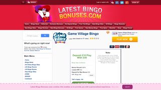 Game Village Bingo | £100 Bingo Sign Up Bonus