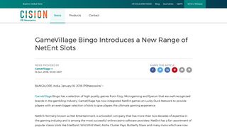 GameVillage Bingo Introduces a New Range of NetEnt Slots
