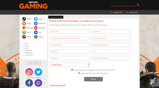 Register an Instant Gaming account - Instant-Gaming.com