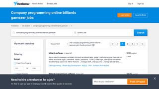 Company programming online billiards gamezer Jobs, Employment ...