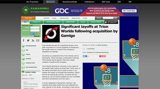 Significant layoffs at Trion Worlds following acquisition by Gamigo