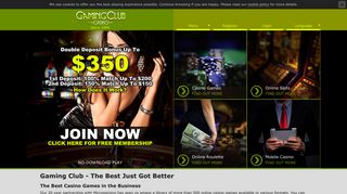 Gaming Club Casino | $/€350 Free in Bonus Cash!