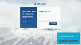 Create New Account - IP.com