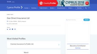 Gan Direct Insurance Ltd - Cyprus Profile