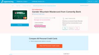 Gander Mountain Mastercard from Comenity Bank Reviews - Personal ...