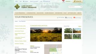 Gander Mountain - Your Preserves | Lake County Forest Preserves