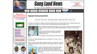 Sign Up Special Announcement | Gang Land News