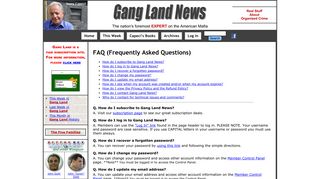 FAQ | Gang Land News