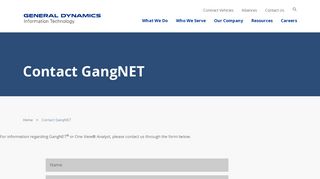Contact GangNET | GDIT