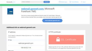 Access webmail.gannett.com. Microsoft Forefront TMG