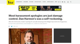 Dan Harmon's apology to Megan Ganz was a moment of self ... - Vox