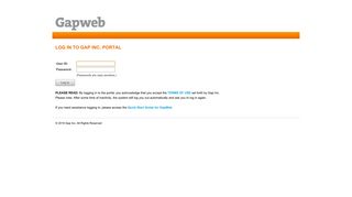 Gapweb Login Page