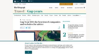 Gap Year 100 company directory: advice - Telegraph