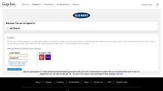 Gap Inc Login
