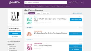 15% Off Gap Factory Coupons, Promo Codes - March 2019