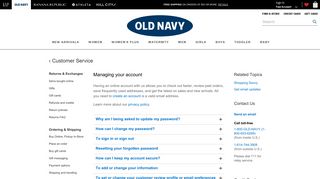 Manage your account - Old Navy - Gap