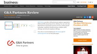 G&A Partners Review 2018 | PEO Service Reviews - Business.com