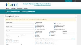 Find Training - GaPDS