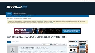Out of State EOT: GA POST Certification Written Test - Police ...