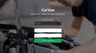 Signup for CarVue : Start a free trial of our garage software today!