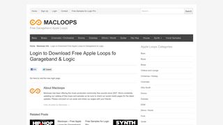 Login and Download pple Loops for Garageband. - Macloops