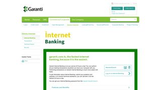 Internet Banking | Garanti Bank