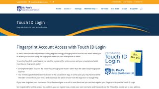 Touch ID Login | St Pauls Garda Credit Union