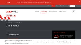 Client portal - Cash Services | GardaWorld