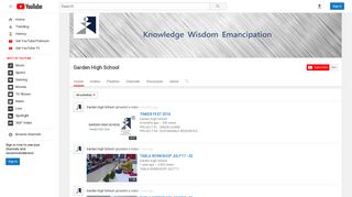 Garden High School - YouTube
