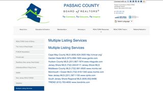 Multiple Listing Services - Passaic Board of REALTORS®, INC.