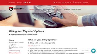Billing and Payment Options | Garden Valley Telephone Company