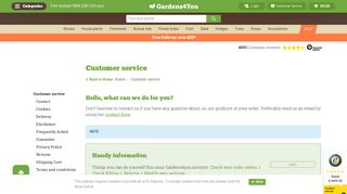 Customer service - Gardens4You