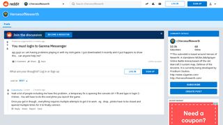 You must login to Garena Messenger : HeroesofNewerth - Reddit