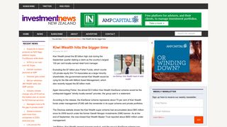 Kiwi Wealth hits the bigger time - InvestmentNews.co.nz