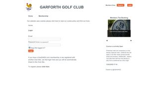 Login - garforth golf club