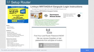 How to Login to the Linksys WRT54GSv4 Gargoyle - SetupRouter