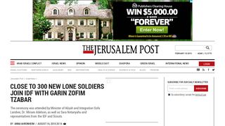 Close to 300 new lone soldiers join IDF with Garin Zofim Tzabar ...