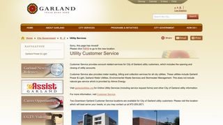 Garland Texas - Utility Services